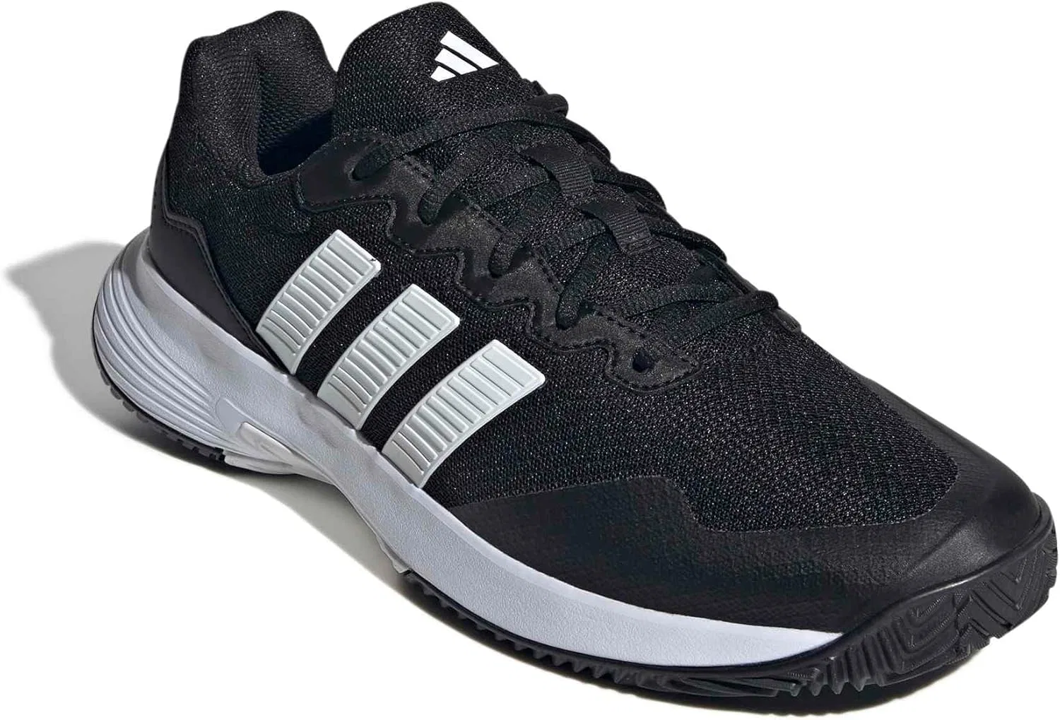 Кроссовки теннисные adidas, Black/White/Silver Metallic — фото 4