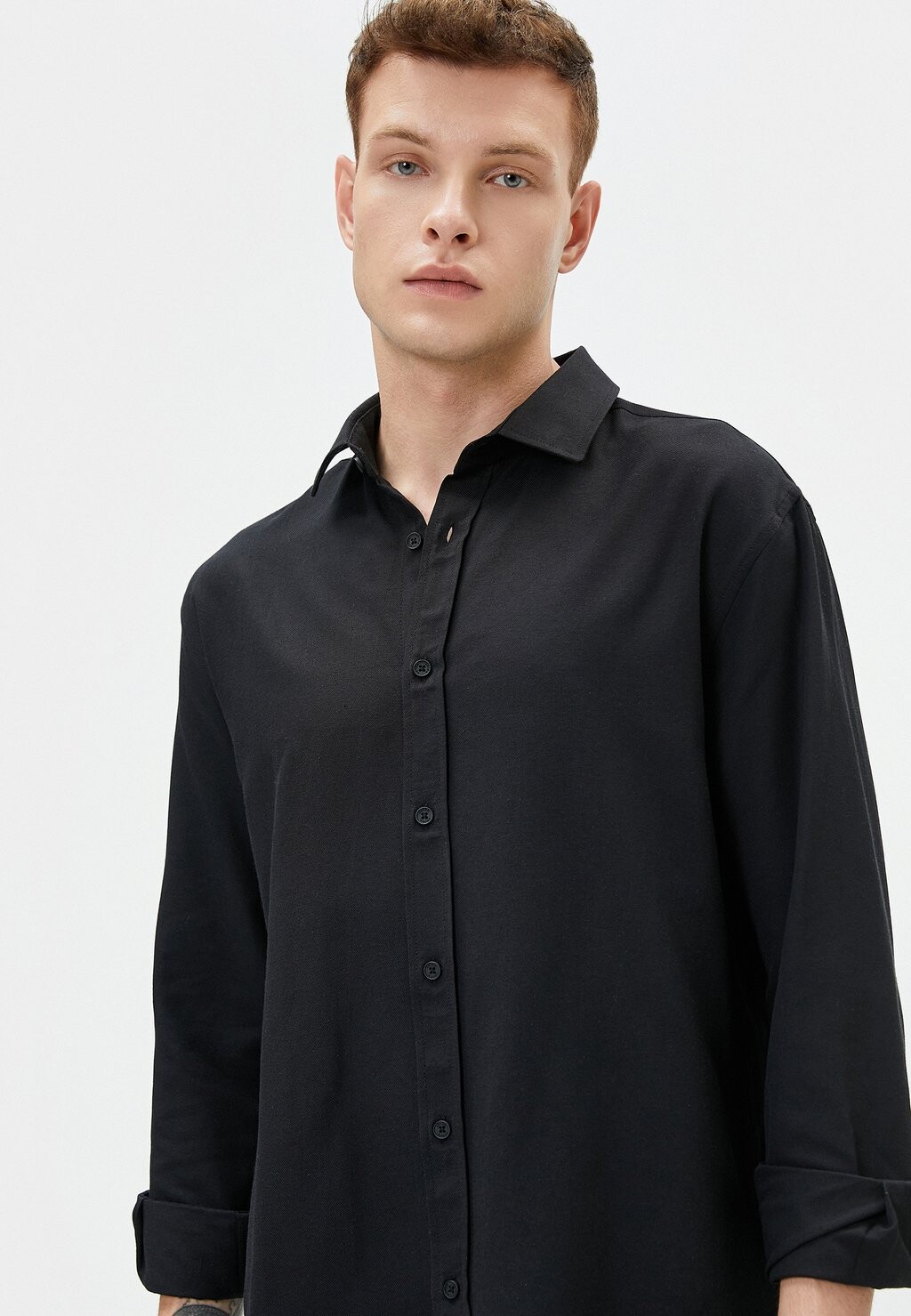 

Рубашка BUTTONED CLASSIC NECK Koton, черный