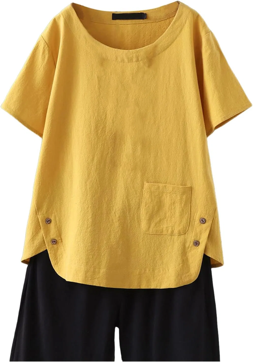 Блуза, полуприлегающая, из коллекции Office Clothes, желтая