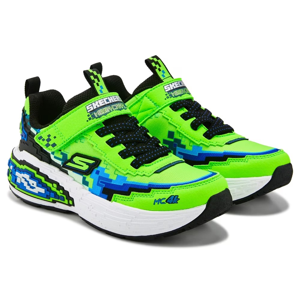 

Детские кроссовки mega-craft 4k для маленьких/больших детей Skechers, lime green/blue