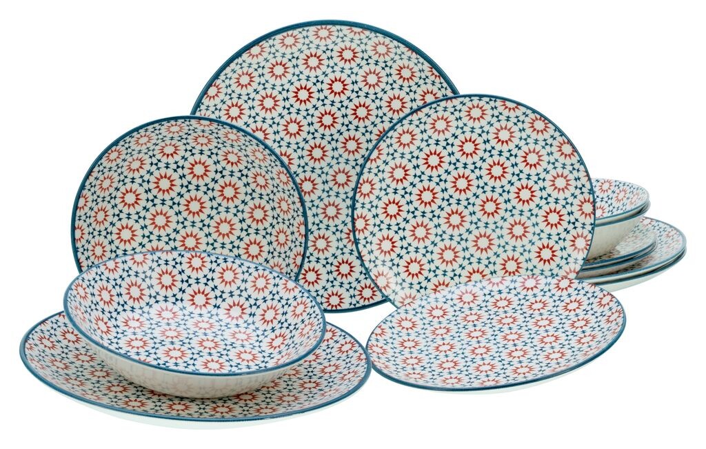 

CreaTable, 17837, Stella Bunt, набор тарелок, 12 предметов, керамика, мультиколор