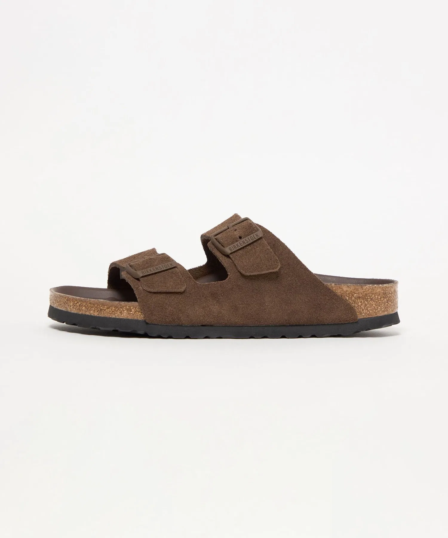 Мужские сандалии Birkenstock Arizona из замши тёмно-коричневого цвета — фото 3