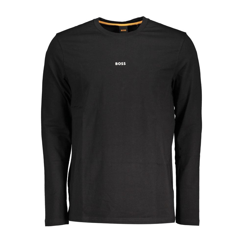

Черная хлопковая мужская футболка Hugo Boss