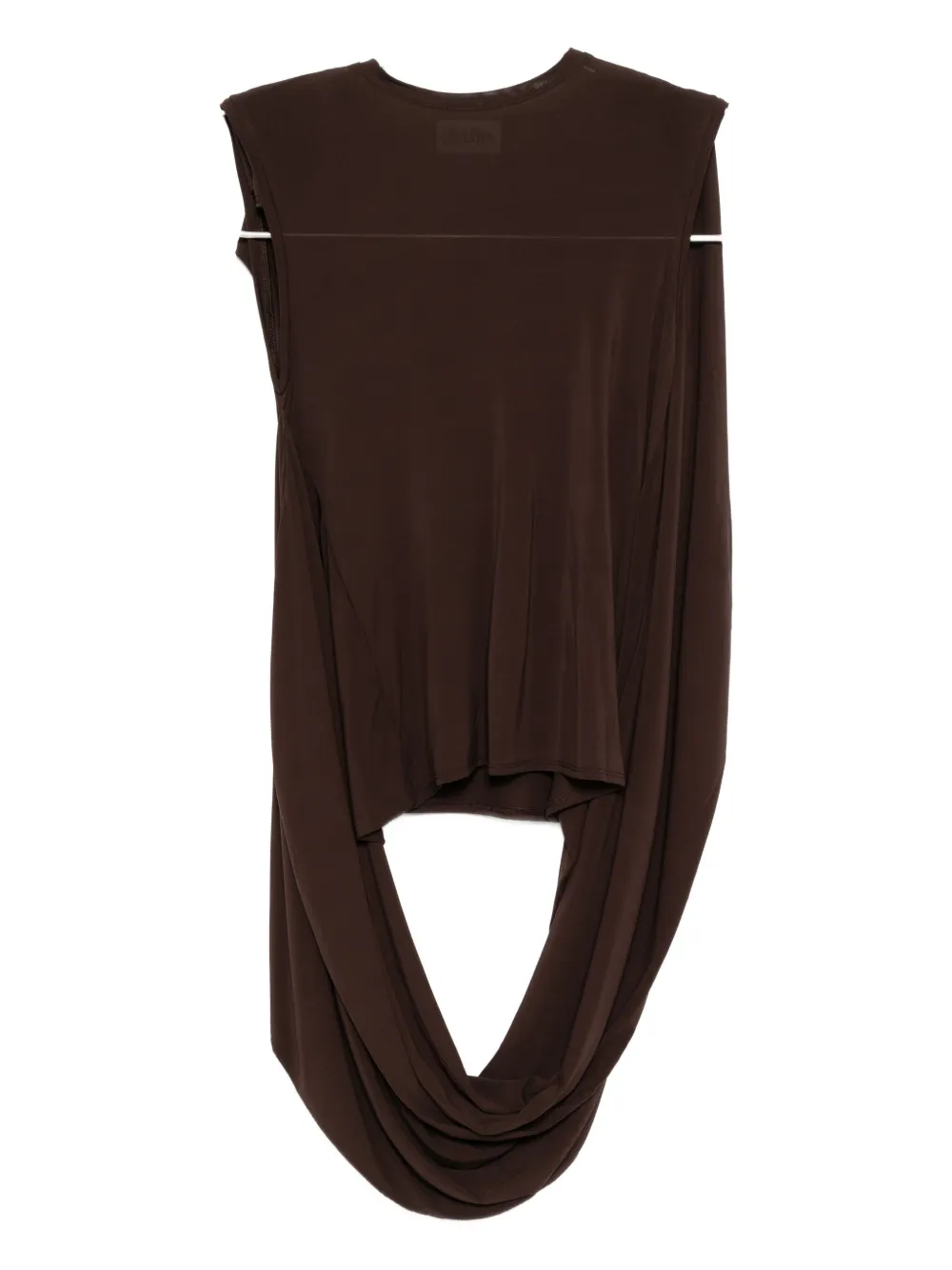 

Блузка с асимметричным подолом Jean Paul Gaultier, коричневый