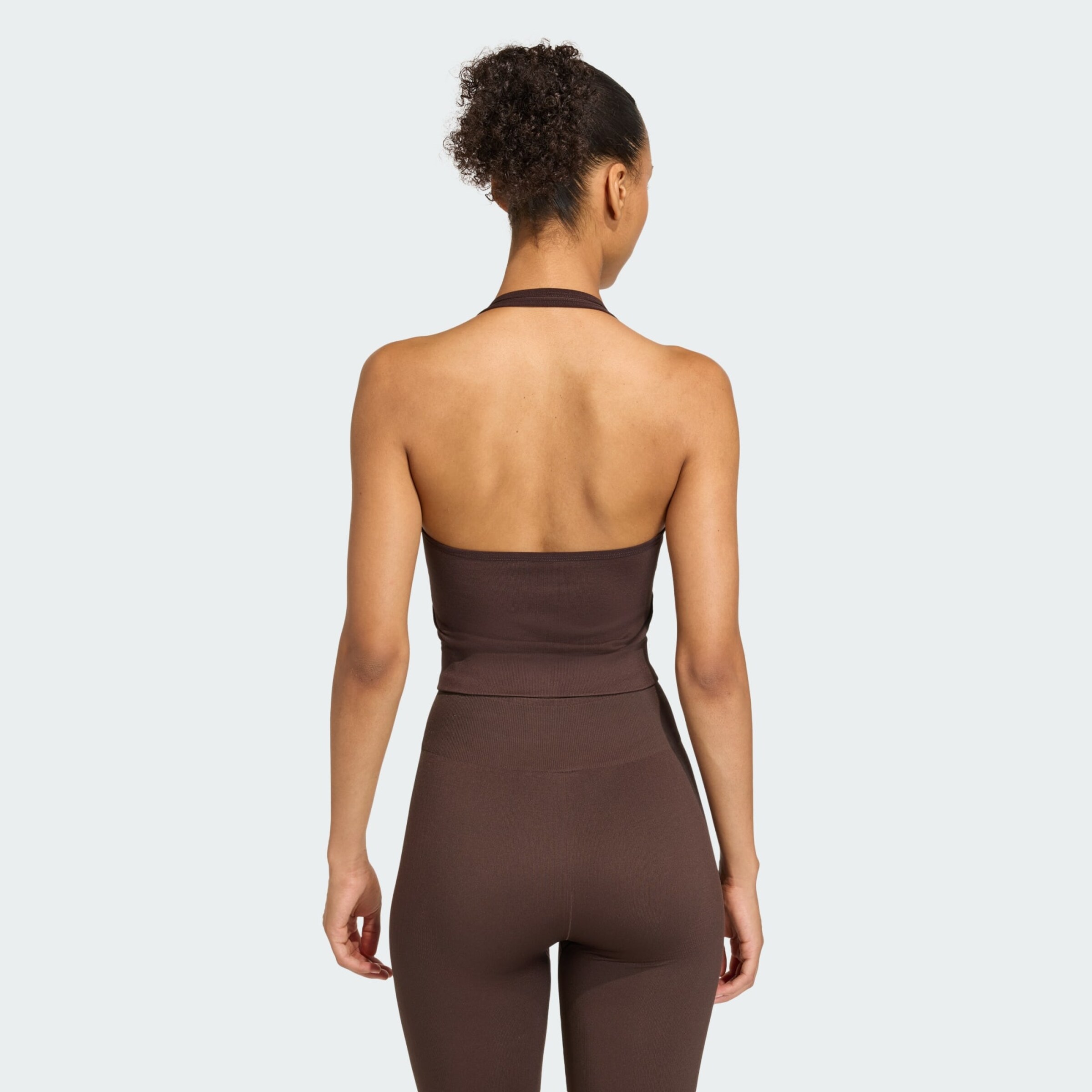 Adidas Performance Спортивный топ 'Essentials' в цвете Chestnut Brown — фото 3