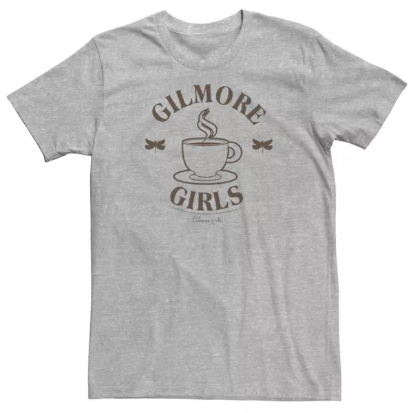 

Футболка с логотипом Gilmore Girls и кружкой кофе для высоких и полных Licensed Character, серый