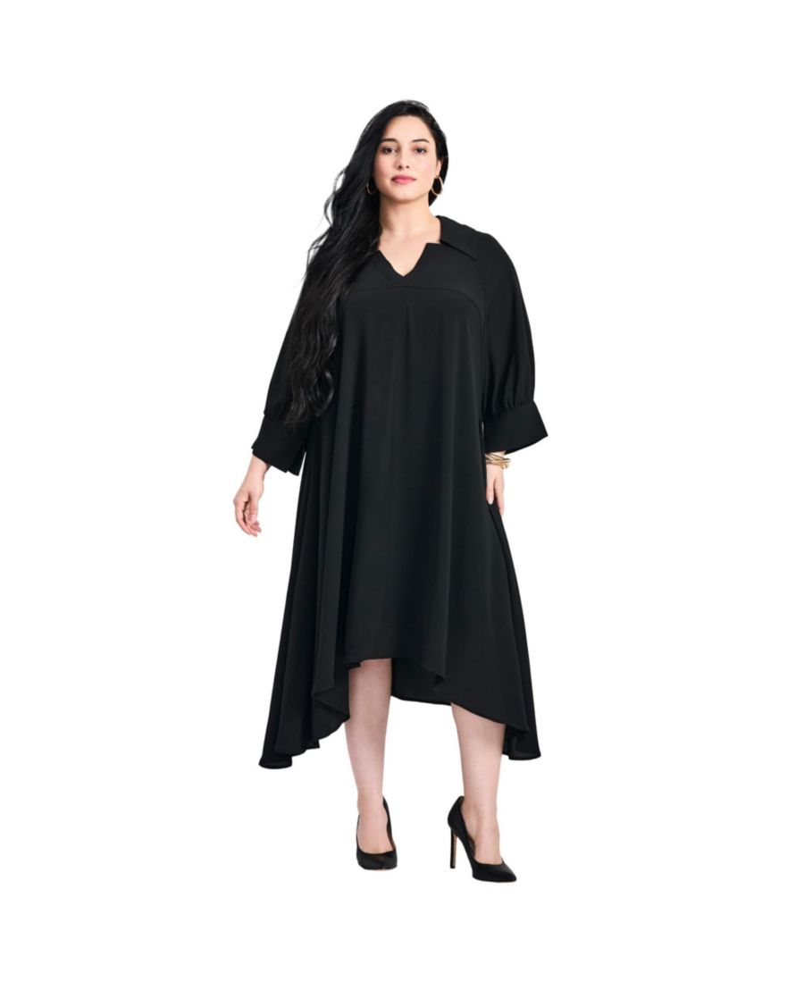 

Женское платье Parker с воротником и асимметричным подолом AVENUE, Black