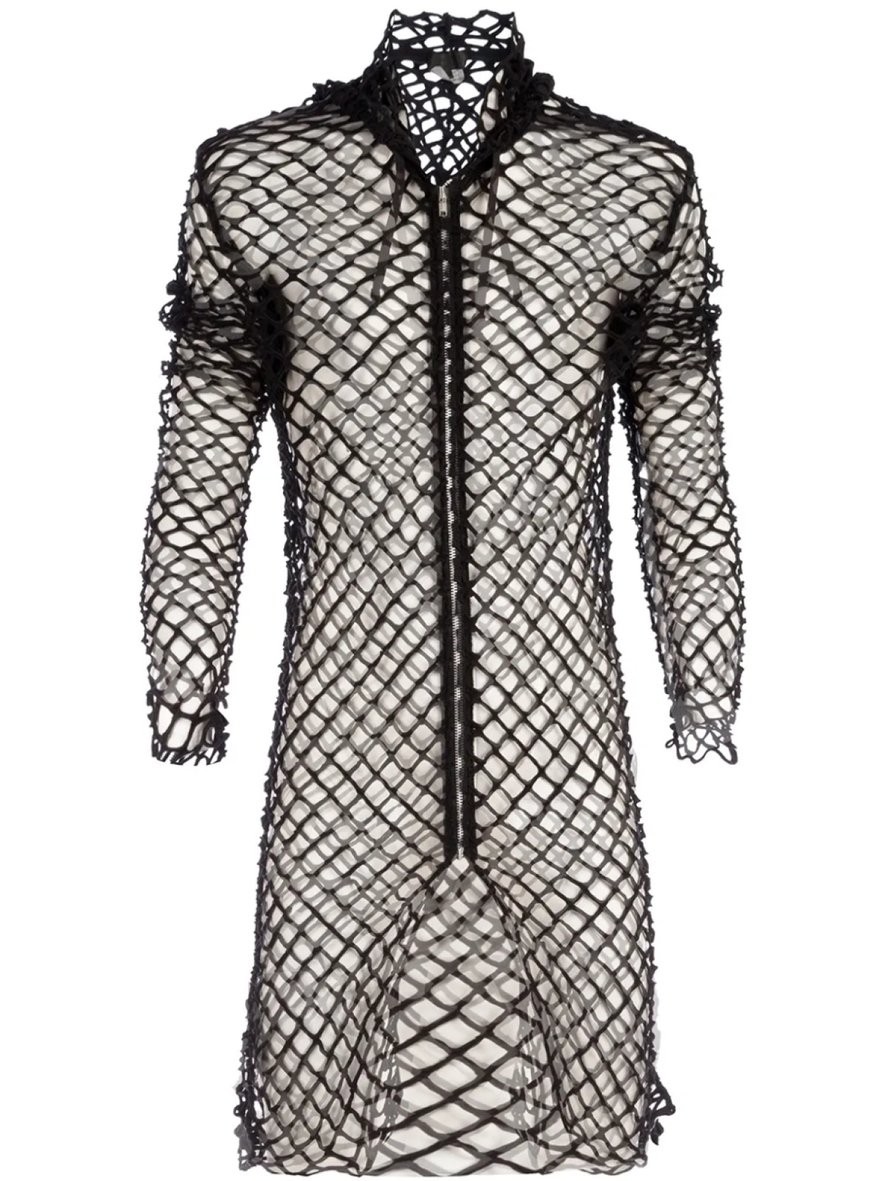 

Comme des Garçons Homme Plus сетчатая куртка с капюшоном, черный