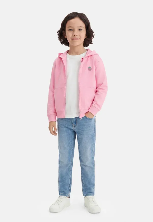 Толстовка Name It Nmfvalonny ls nreg swe card wh unb zip up sweatshirt, розовая