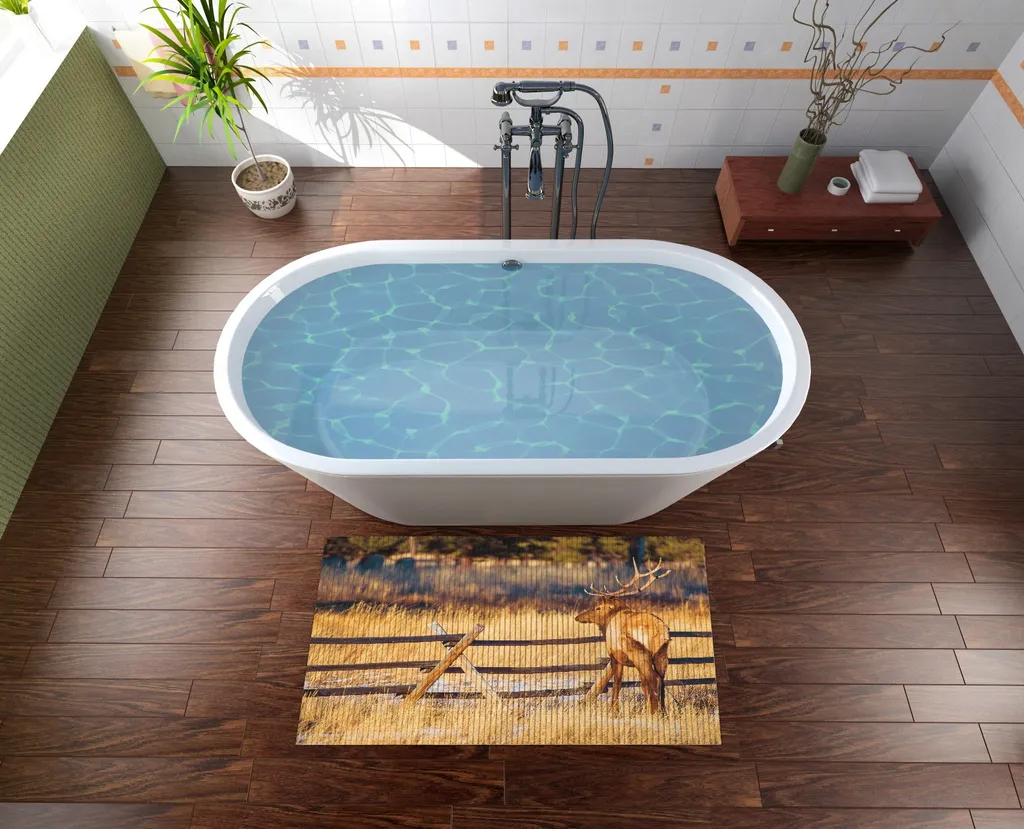 

Коврик для ванной Wallario, черный