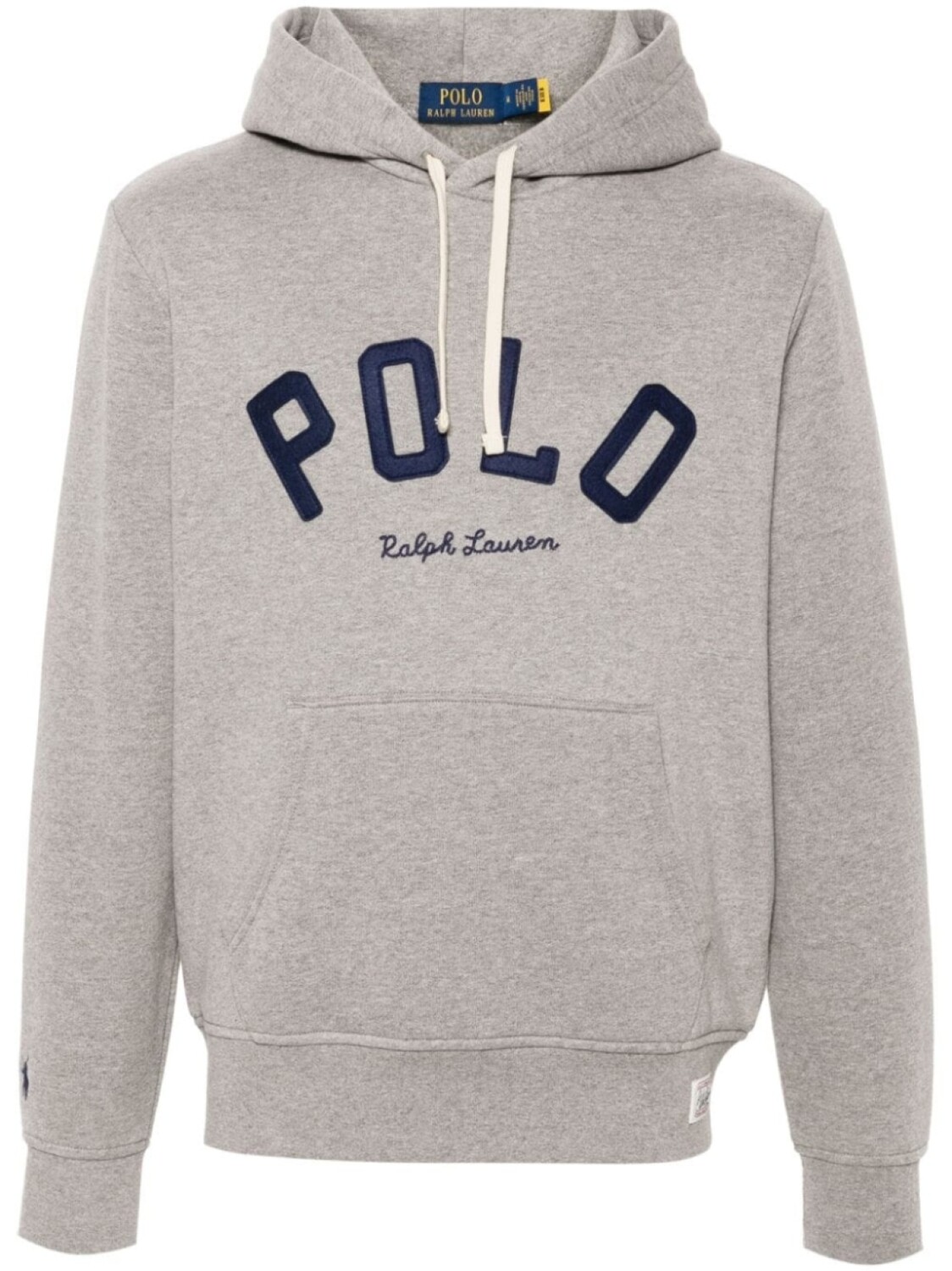

Polo Ralph Lauren толстовка с капюшоном и логотипом в меланжевом цвете, серый