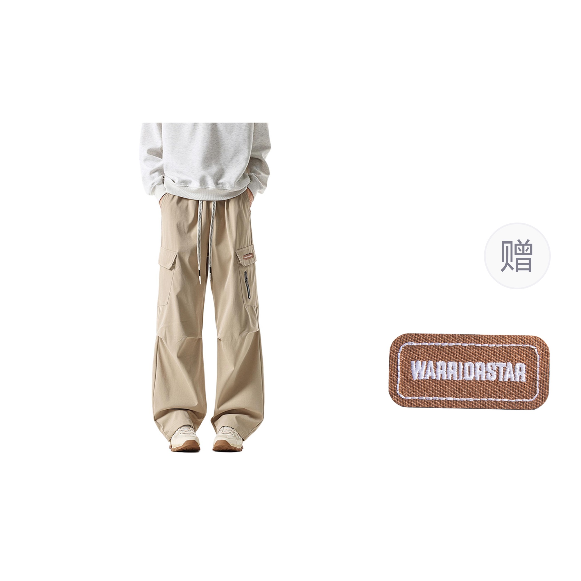 

Кargo-брюки Unisex Moderate WARRIOR, хаки[free diy badge]