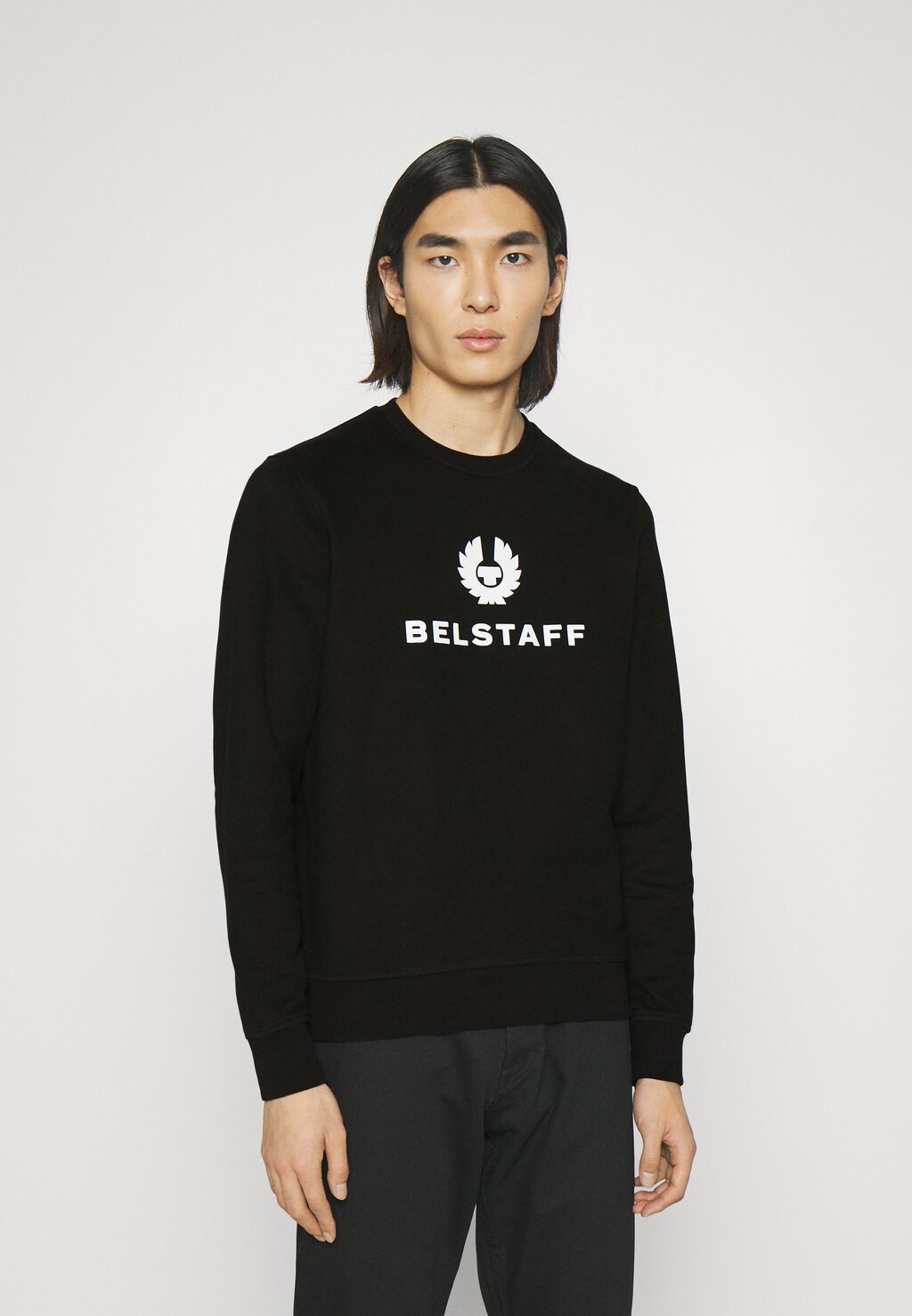 

Толстовка SIGNATURE CREWNECK Belstaff, черный/белый