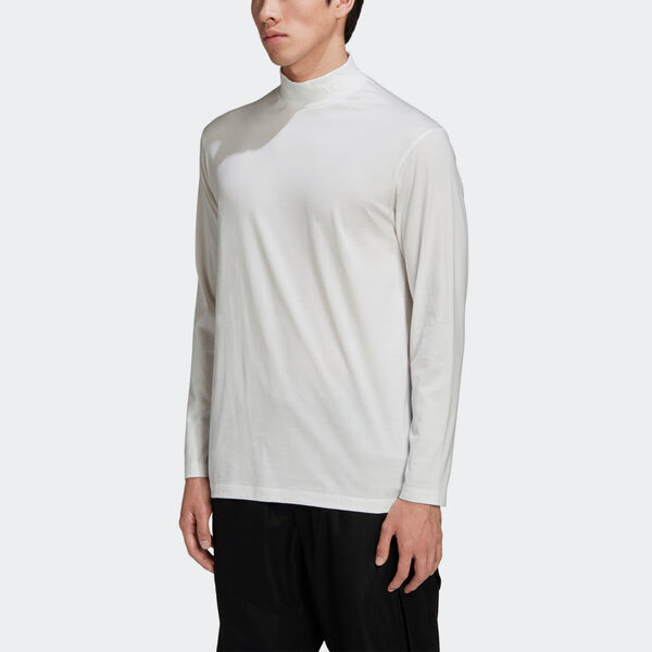 Футболка men's y-3 solid color casual long sleeves white Adidas, белый — фото 4