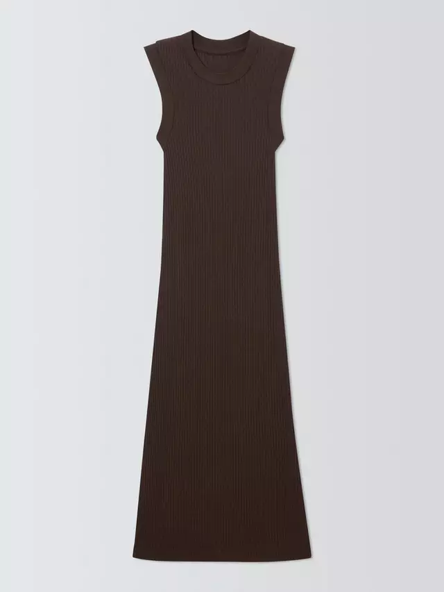 

Платье John Lewis Wide Rib Midi, цвет chocolate