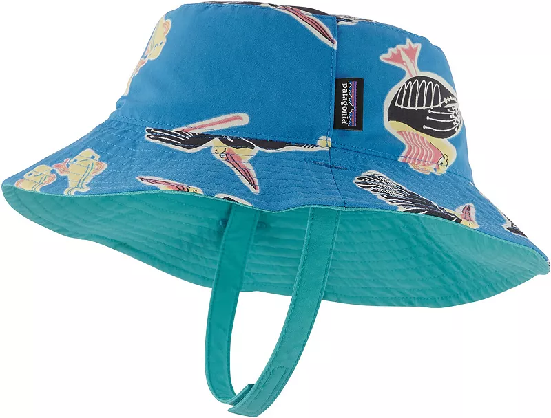 

Двусторонняя панама от солнца Patagonia Infants, цвет Amigos/Vessel Blue