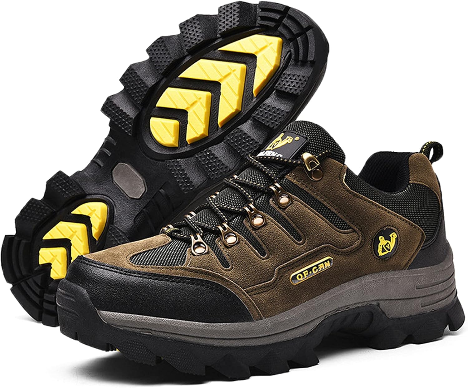 

Мужские треккинговые кроссовки hongrenamz водонепроницаемые, низкие туристические ботинки для походов, трейлраннинга, велоспорта и альпинизма, зеленый