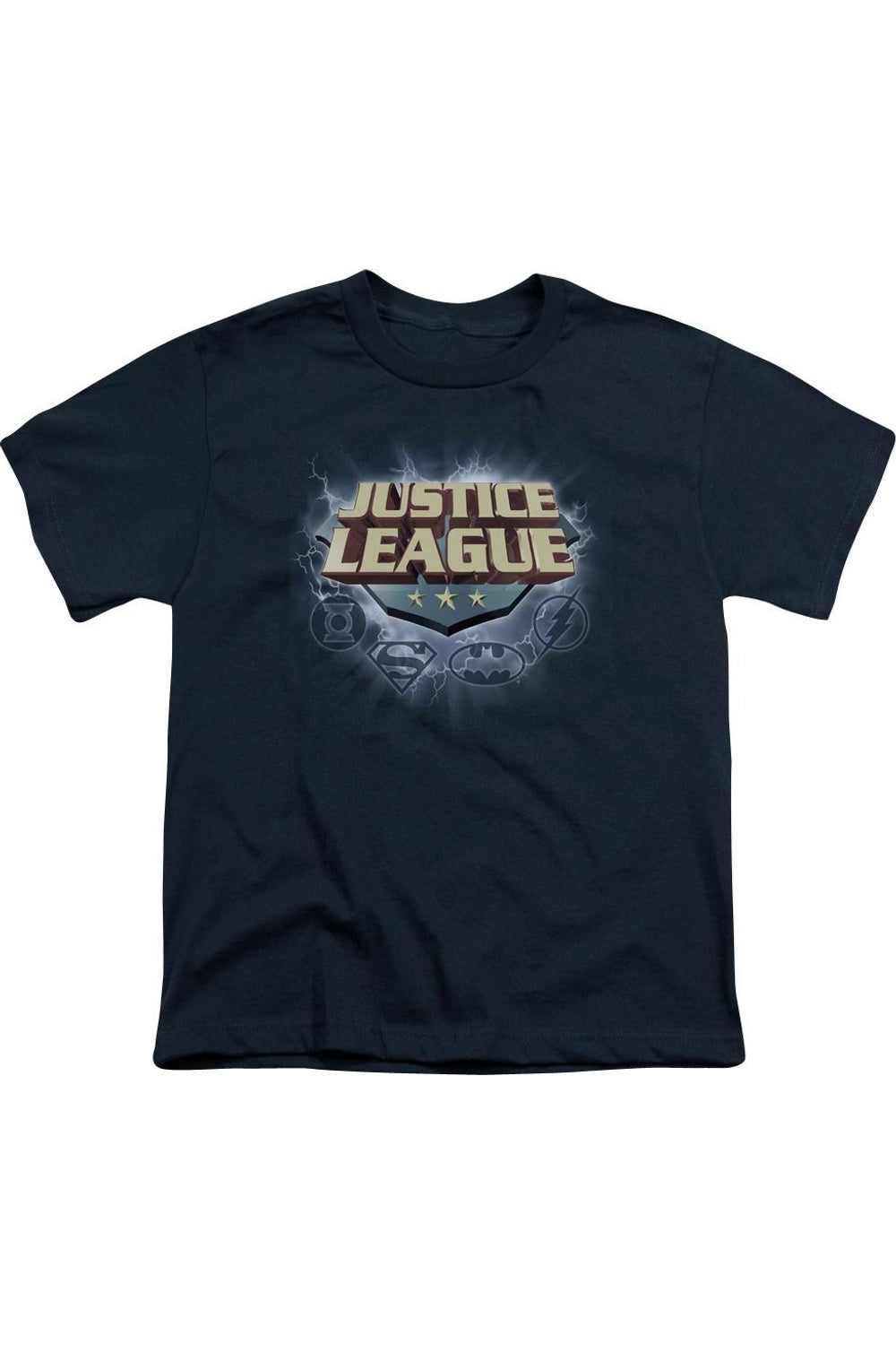 

Футболка с коротким рукавом для подростков с логотипом Justice League of America "Storm" Gildan, темно-синий