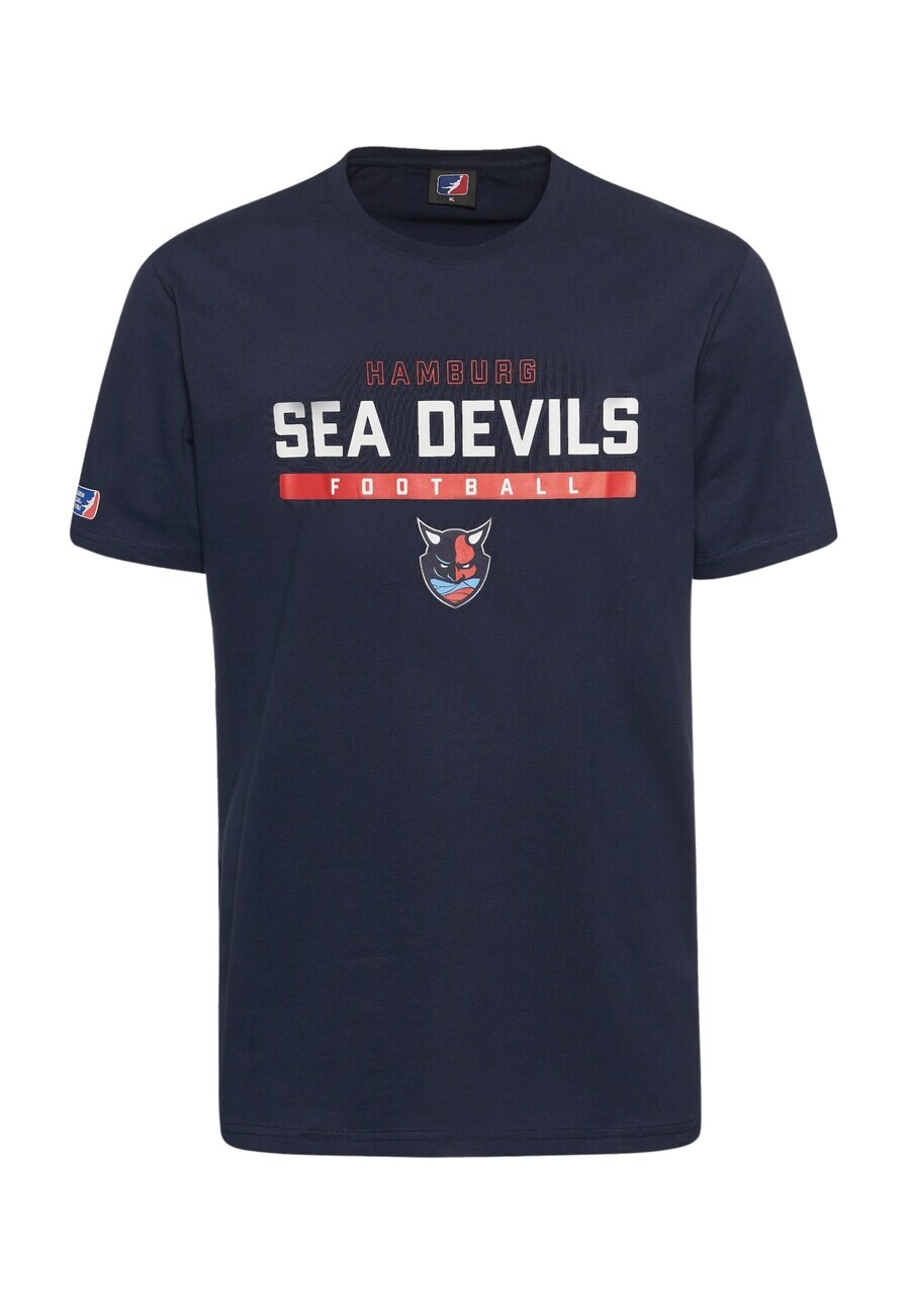 

Футболка DEF Shirt Hamburg Sea Devils Identity, темно-синий/светло-синий