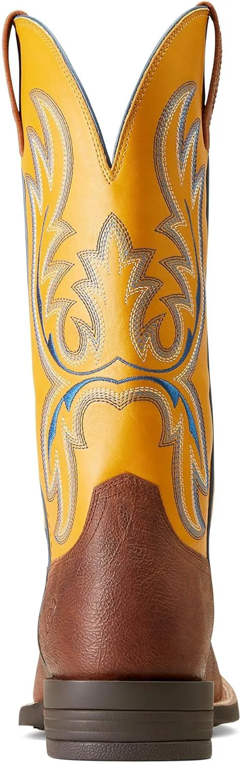 Мужские вестерн-бутсы Ariat Bullhead, коричневый/желтый — фото 3