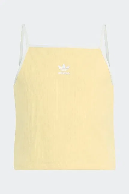 Топ детский из эластичного хлопка Adidas Originals, желтый — фото 2
