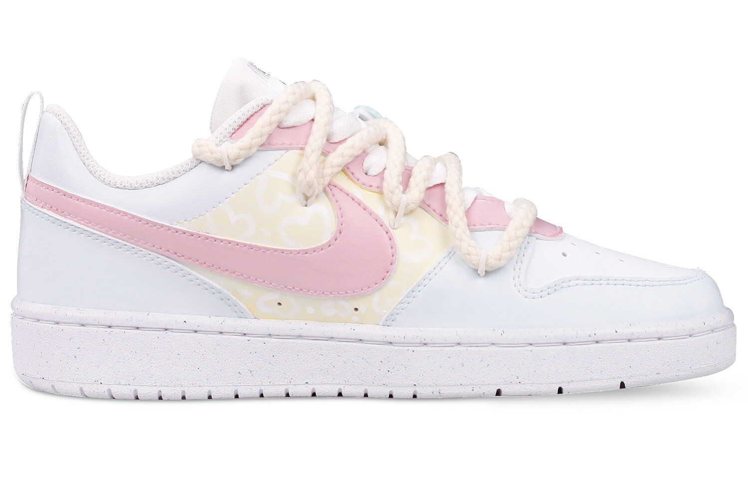 

Кроссовки Nike Court Borough Skateboarding Shoes Women's Low-top Blue/White/Pink, розовый