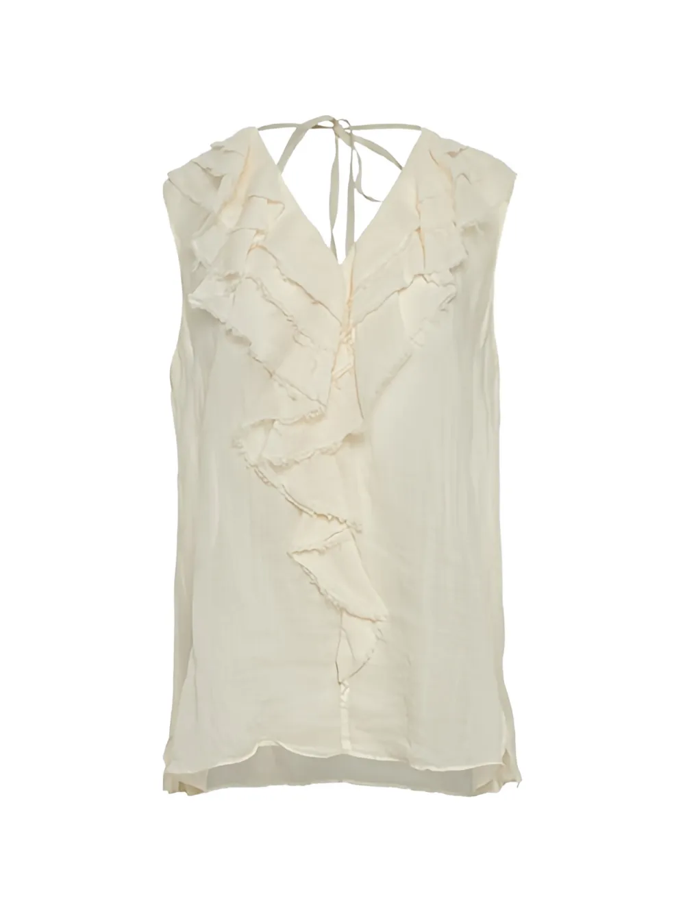 

Блузка Elaria с оборкой на воротнике Devotion, бежевый