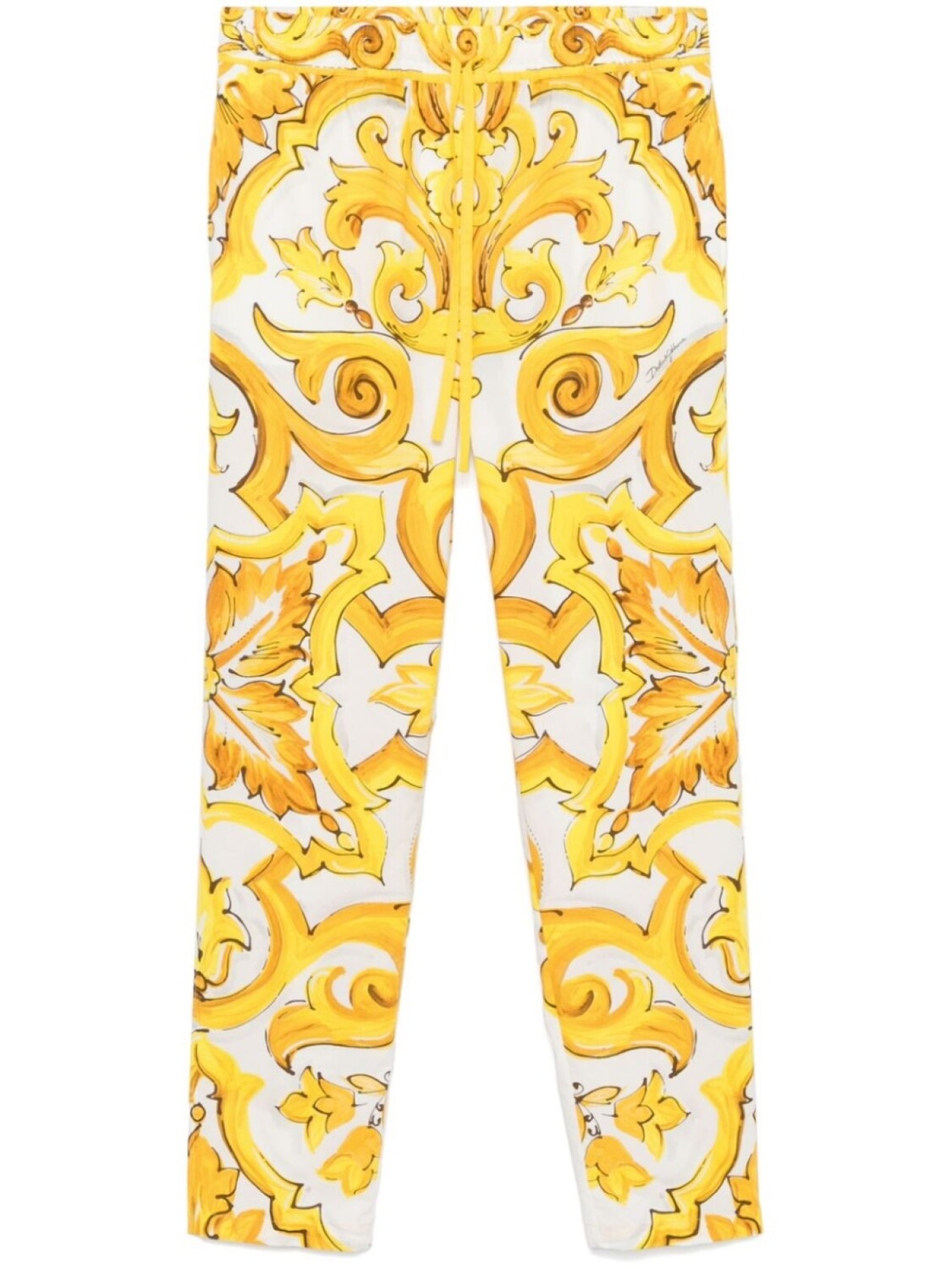 

Dolce & Gabbana брюки с принтом Majolica, желтый