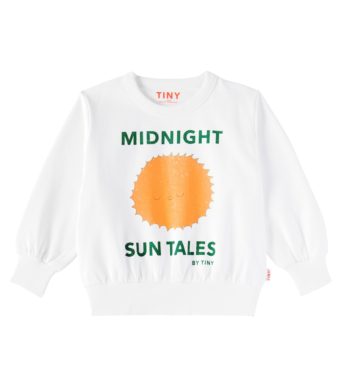 

Хлопковая толстовка с принтом Sun Tales Tinycottons, Off-White