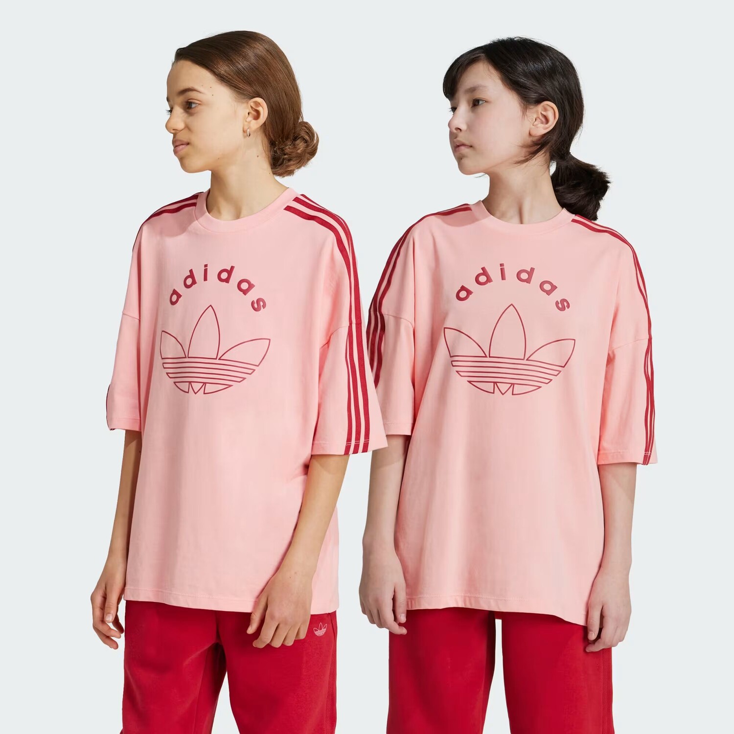 

Детская футболка с рисунком Adidas, цвет Semi Pink Spark