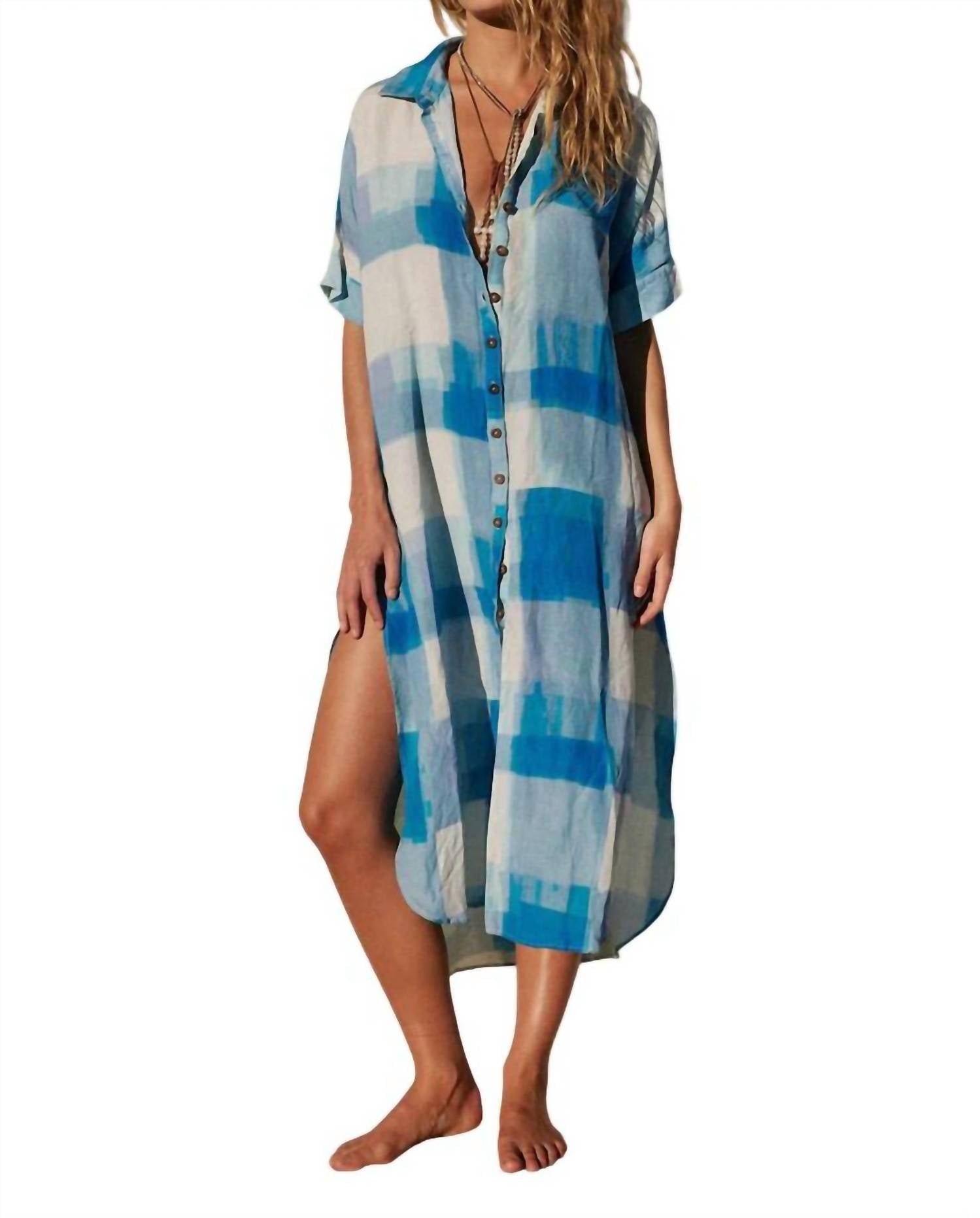 

JEN'S PIRATE BOOTY Платье-миди с пуговицами Ocean Front, цвет синий, элегантный