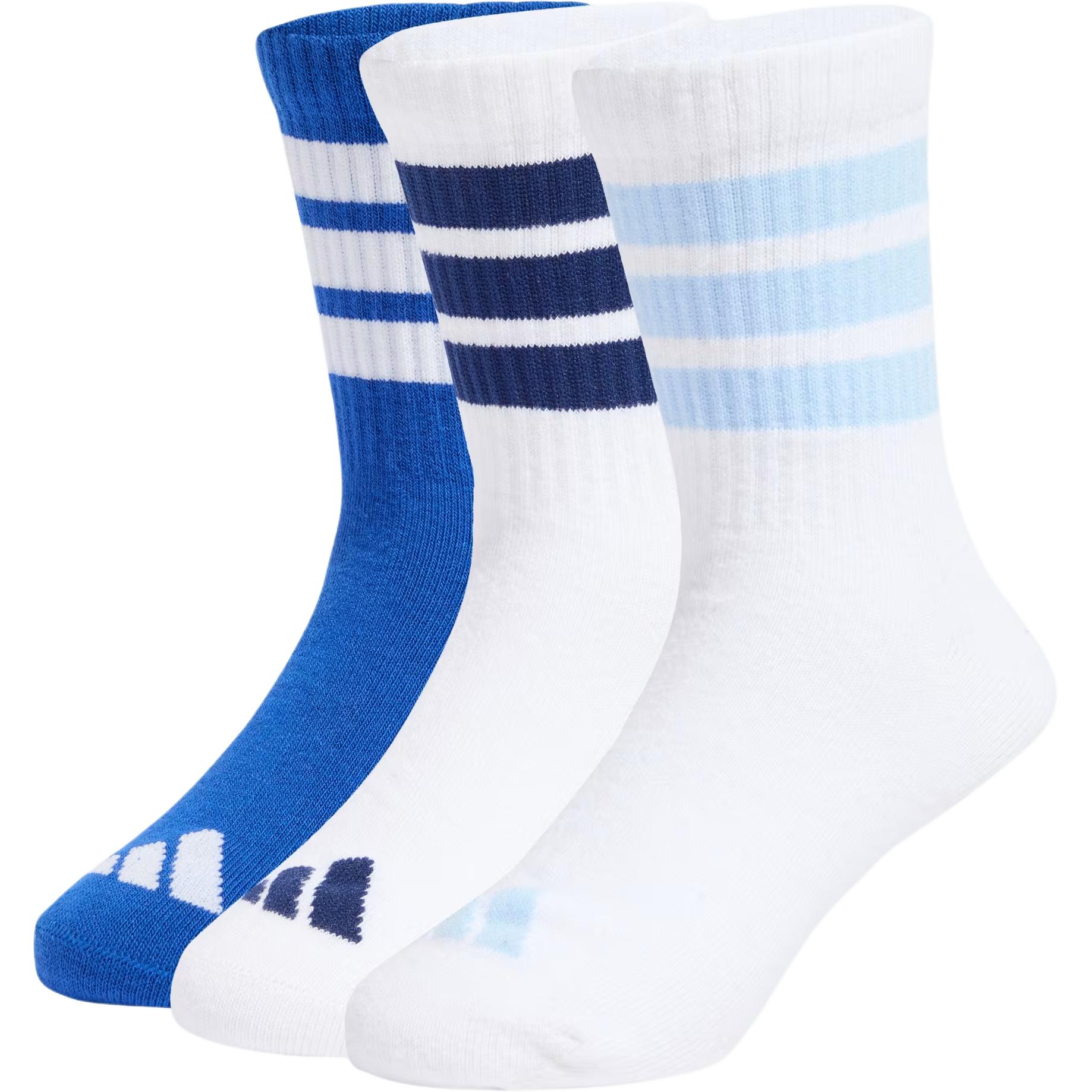 

Носки для младших школьников средней сложности Adidas, 3 pack (белый+темный синий+светлый синий)