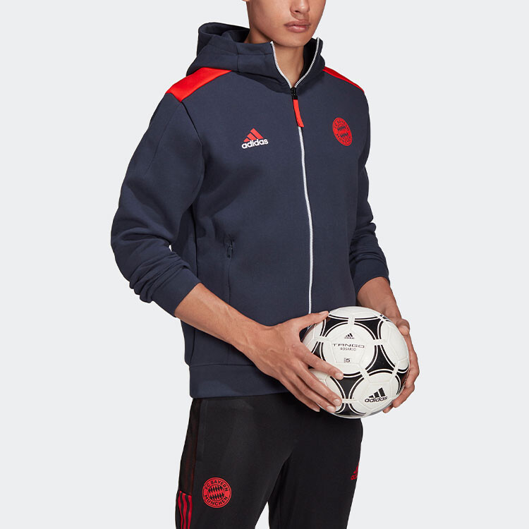 Мужская толстовка Bayern Munich Deep Navy Blue Adidas, темно-синий — фото 4
