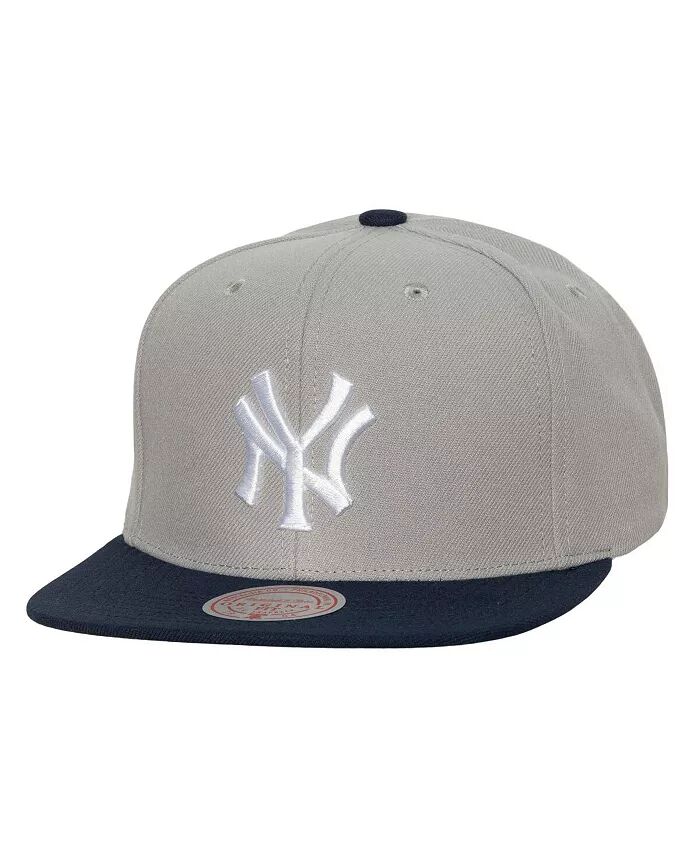 

Мужская серая выездная бейсболка New York Yankees Cooperstown Collection Snapback Mitchell & Ness, серый