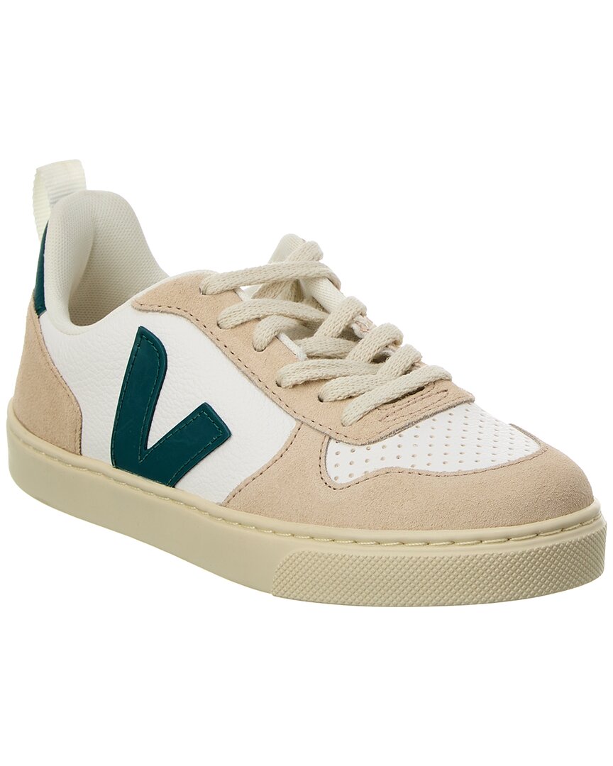 

VEJA Small V-10 Кроссовки из кожи со шнурками, зеленый