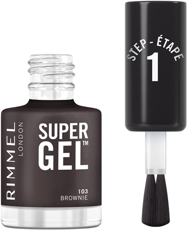 Гибридный лак для ногтей без использования уф/светодиодной лампы Rimmel Super Gel, 103 Brownie 12 ml — фото 2