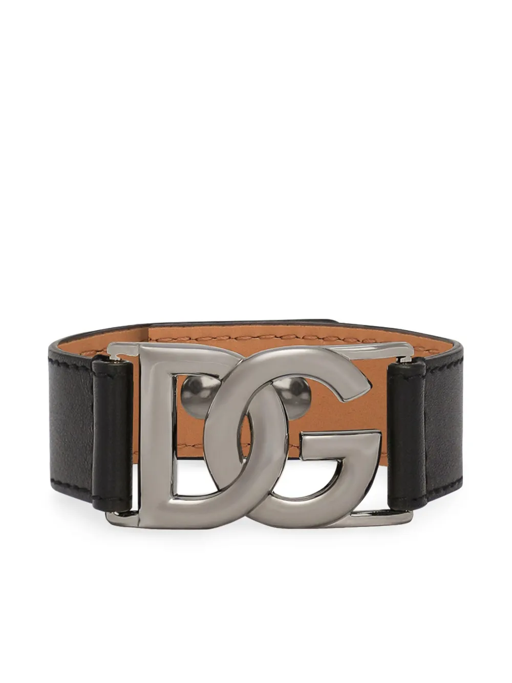 

Кожаный браслет с логотипом Dolce & Gabbana, черный