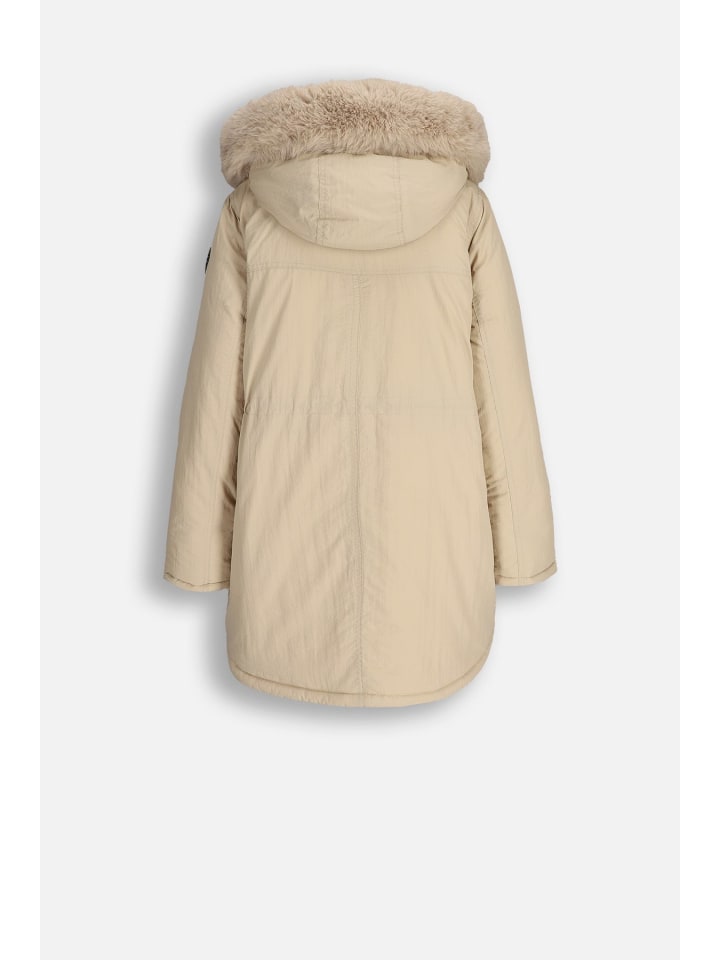 

Зимняя куртка с велюровой подкладкой бежевого цвета Coccodrillo