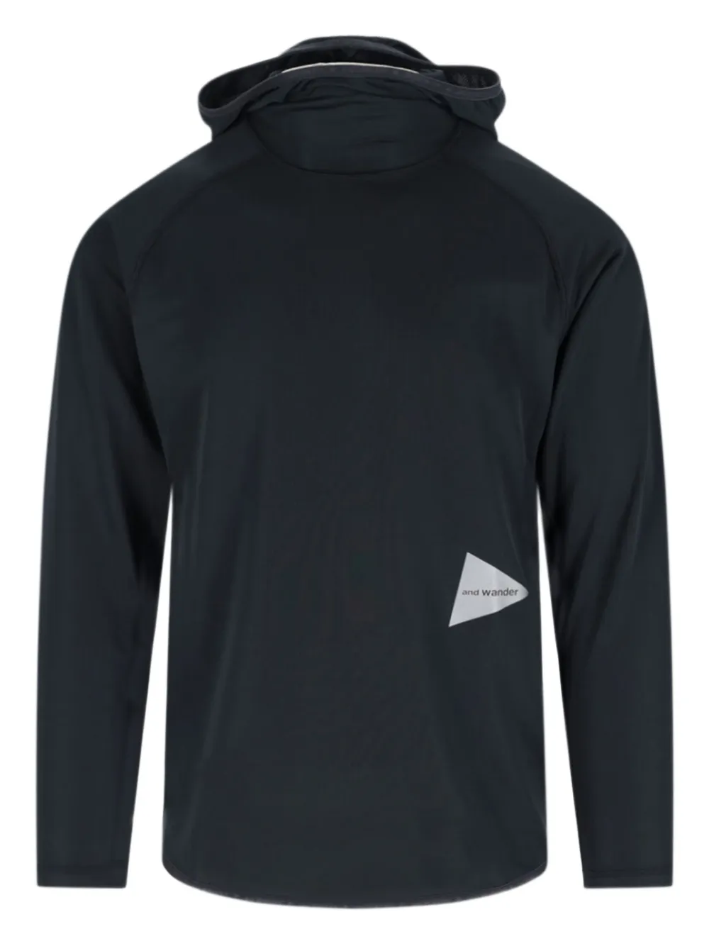 

Худи с принтом логотипа And Wander, черный