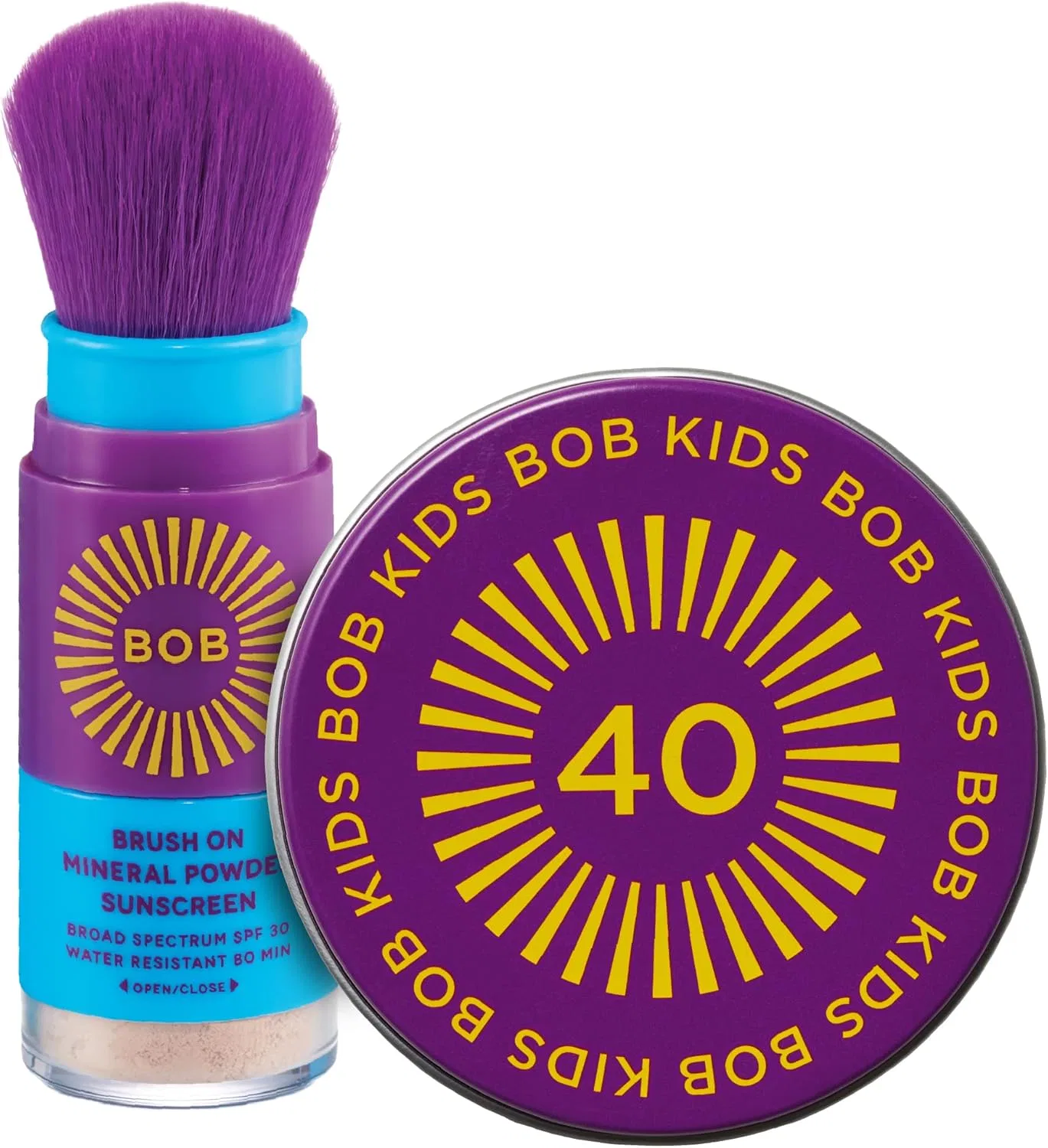 Солнцезащитный набор для детей SPF 30 пудра и SPF 40 бальзам Brush On Block прозрачный
