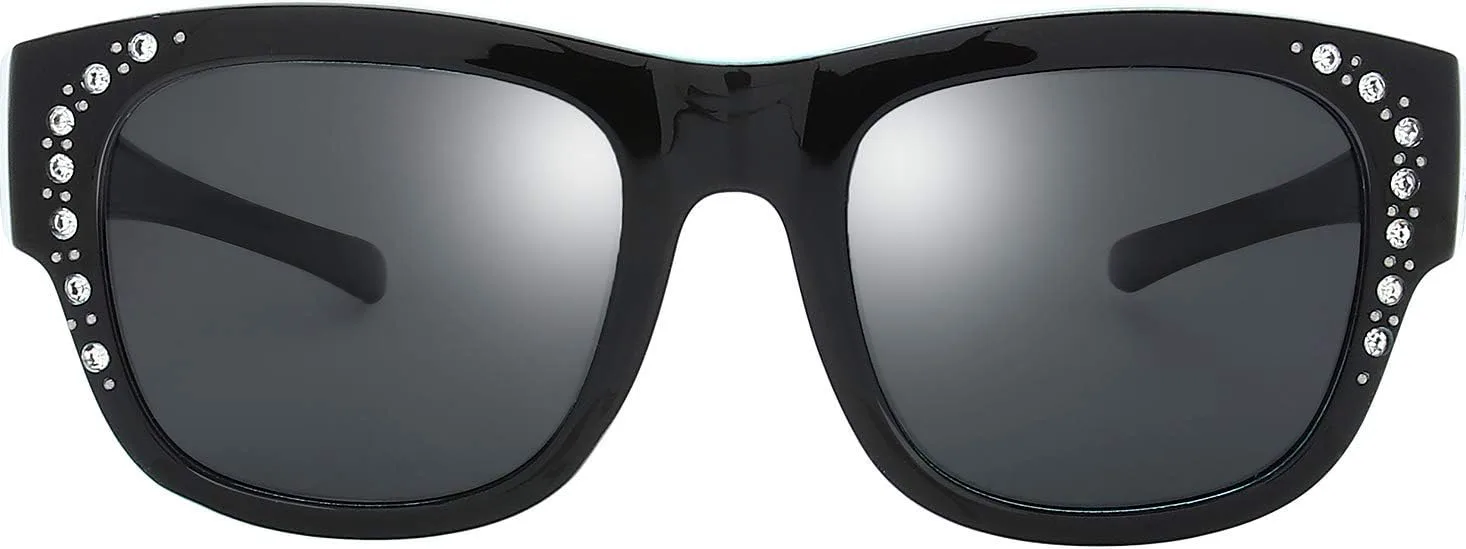 

Солнцезащитные очки Fresh High Definition Polarized Wrap Around Shield с кожаным футляром для очков The Fresh, F5607rp02-crystal Blue/ Black Paint for Large Glasses
