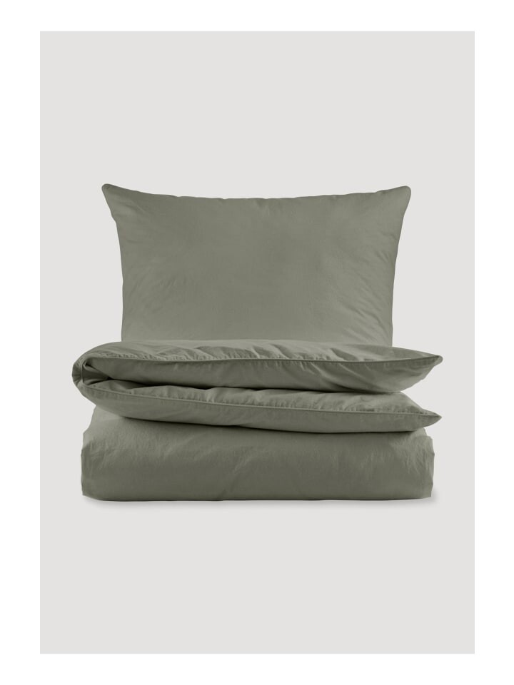 

Постельное белье Hessnatur Perkal Set aus reiner Bio Baumwolle, цвет seegras