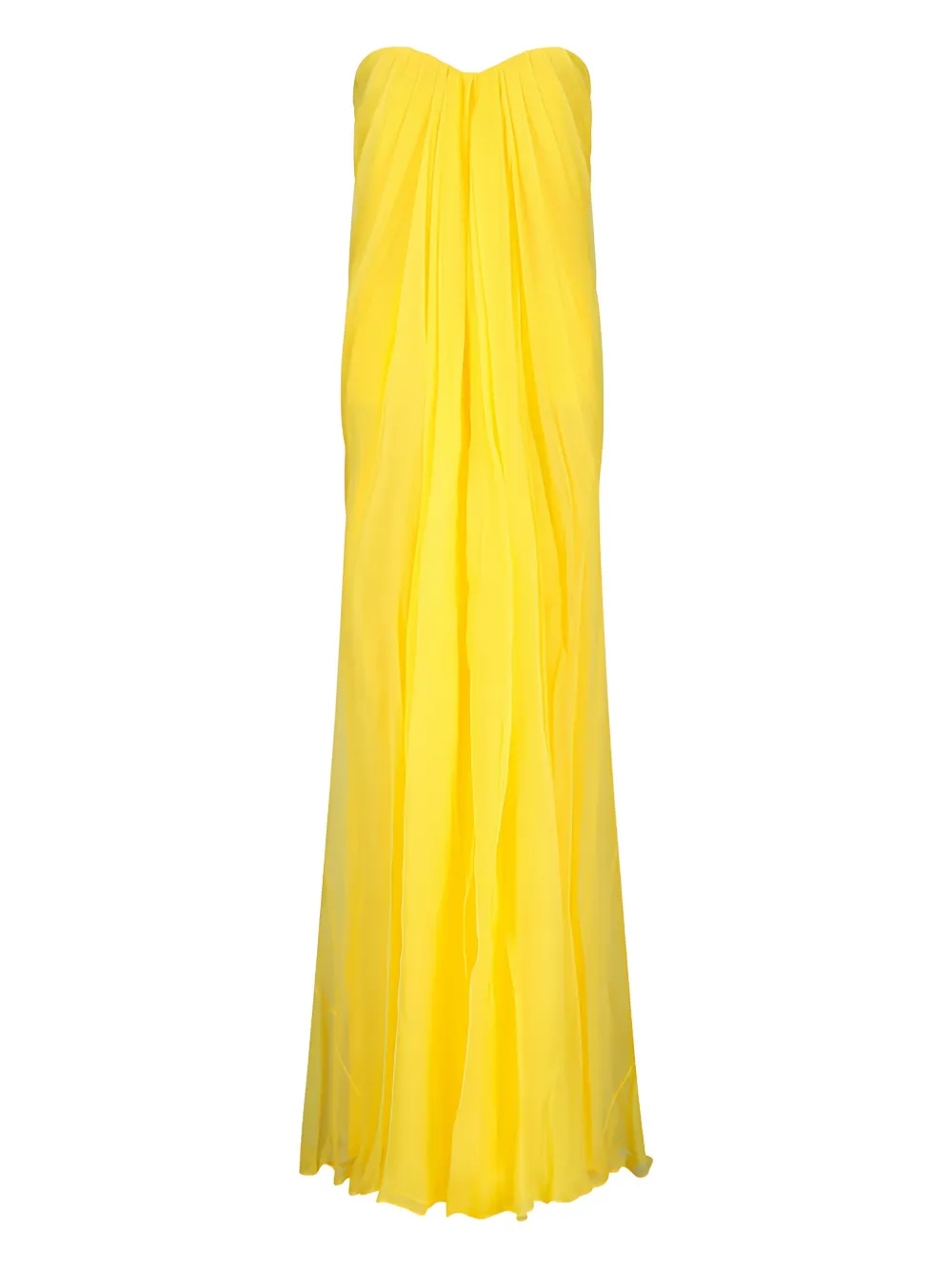 

Шифоновое платье макси Alexander McQueen, желтый