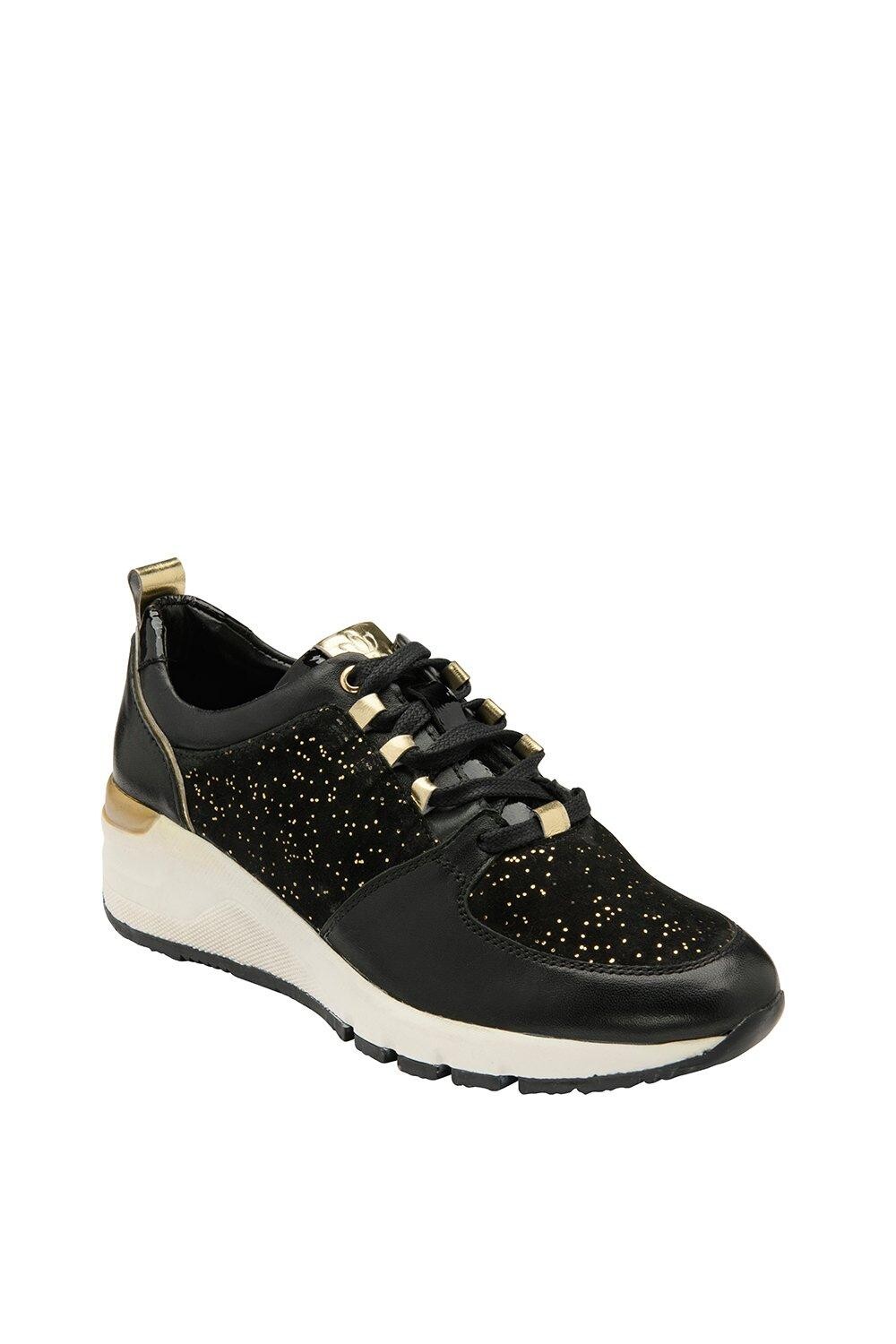 

Кроссовки 'Shelly' Leather Wedge Trainers Lotus, черный