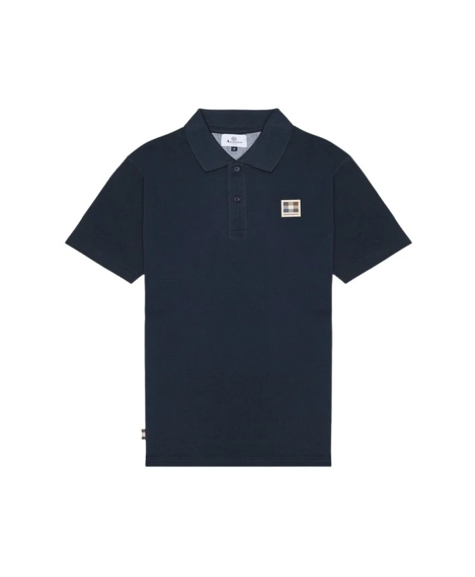 

Клубная клетчатая поло из органического хлопка Aquascutum, синий