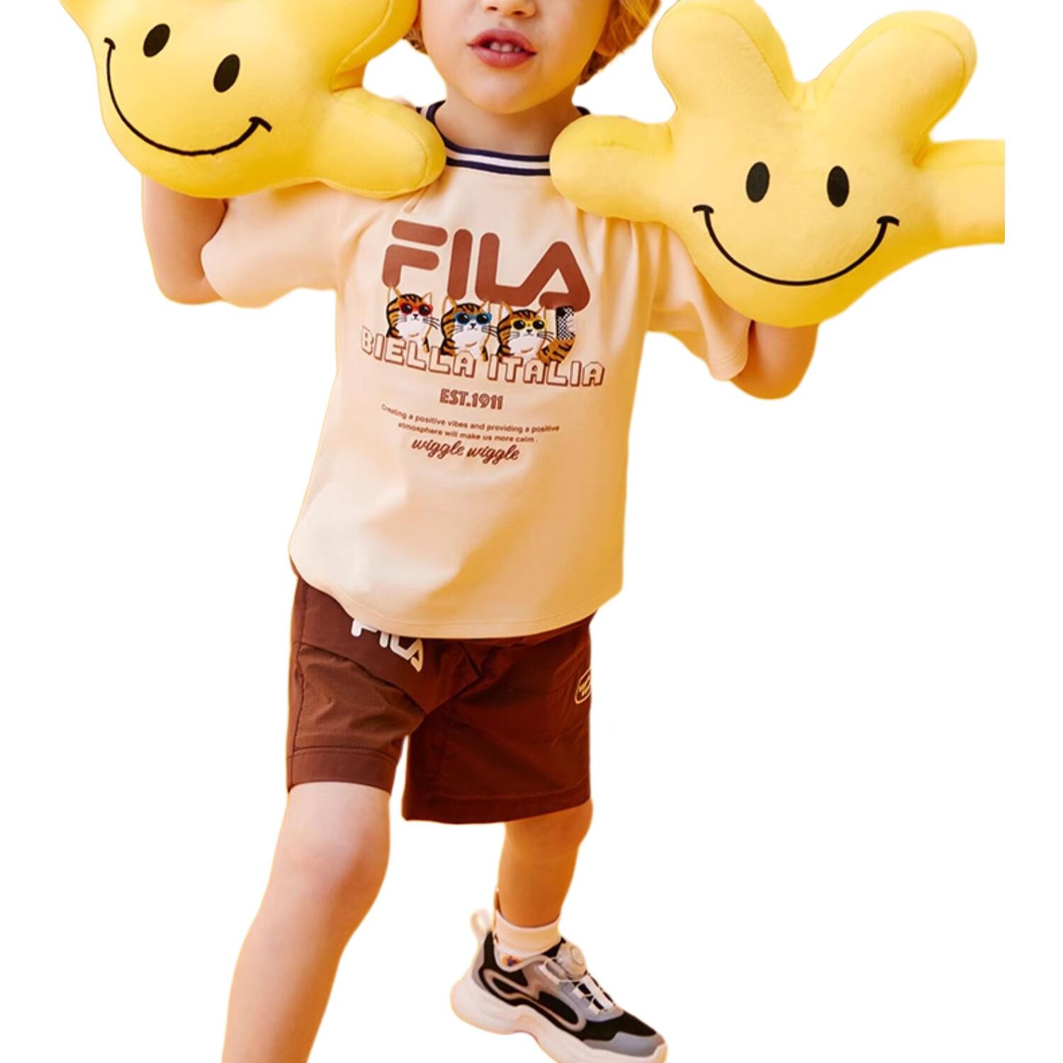 Детская футболка Fila Kids, цвет Yun Ling apricot — фото 3