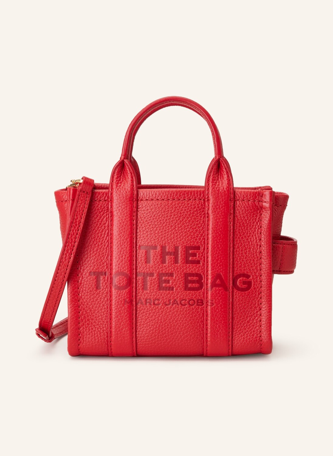 

Кожаная сумка-шоппер the crossbody MARC JACOBS, цвет 617 TRUE RED