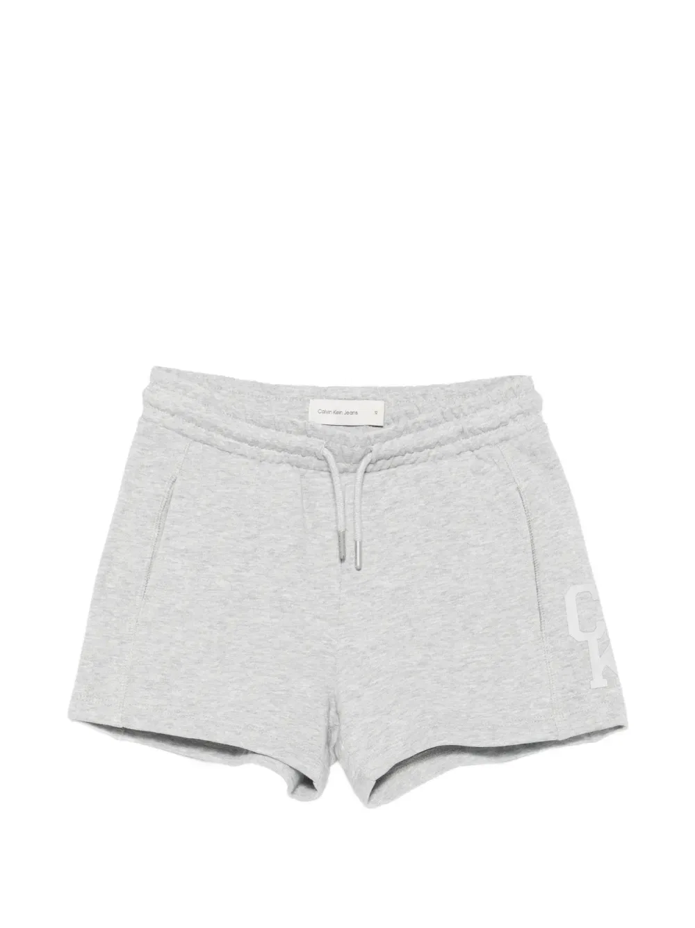 Шорты на шнуровке с логотипом Calvin Klein Kids, серый