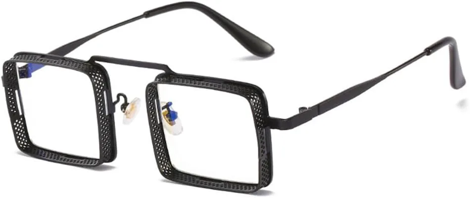 

MUTYNE Модные квадратные панк-солнцезащитные очки для мужчин в стиле стимпанк, ретро-очки, винтажные очки с защитой от УФ-излучения UV400, C07 Black White