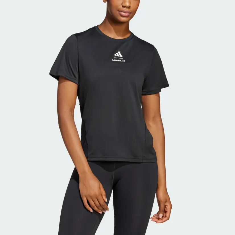 Adidas Футболка Les Mills женская черная — фото 4